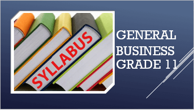 Business - Syllabus Grade 11